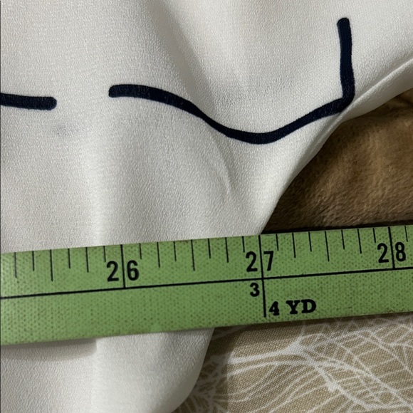 Alfani Size Large White 3/4 Button-Down Shirt with Black/Yellow Grid Print - Picture 7 of 11